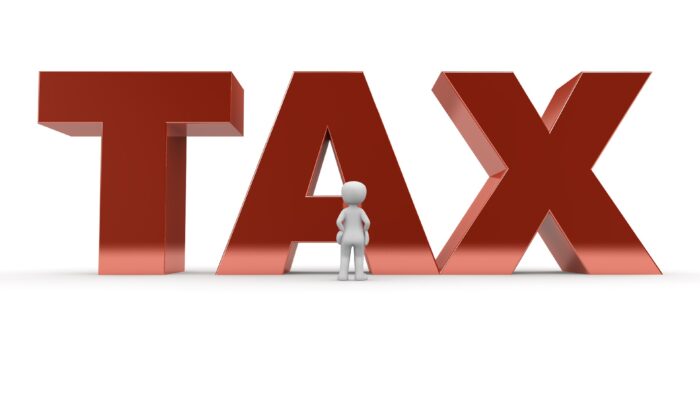 large tax sign