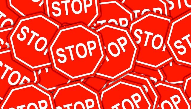 many stop signs